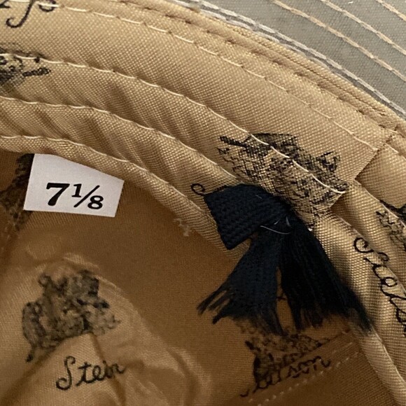 Vtg Stetson Fedora 1960s-Era Khaki Water Resistant Canvas Dick Tracy Hat 7 1/8 - Picture 10 of 11